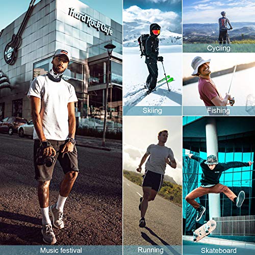 Moko Halloween Face Mask For Cold Weather [6 Pack], Neck Gaiter Shield Scarf Elastic Balaclava Headbands Headwear, Windproof Skull Bandana For Men Women For Motorcycle Cycling Riding Skiing Party #TOP6