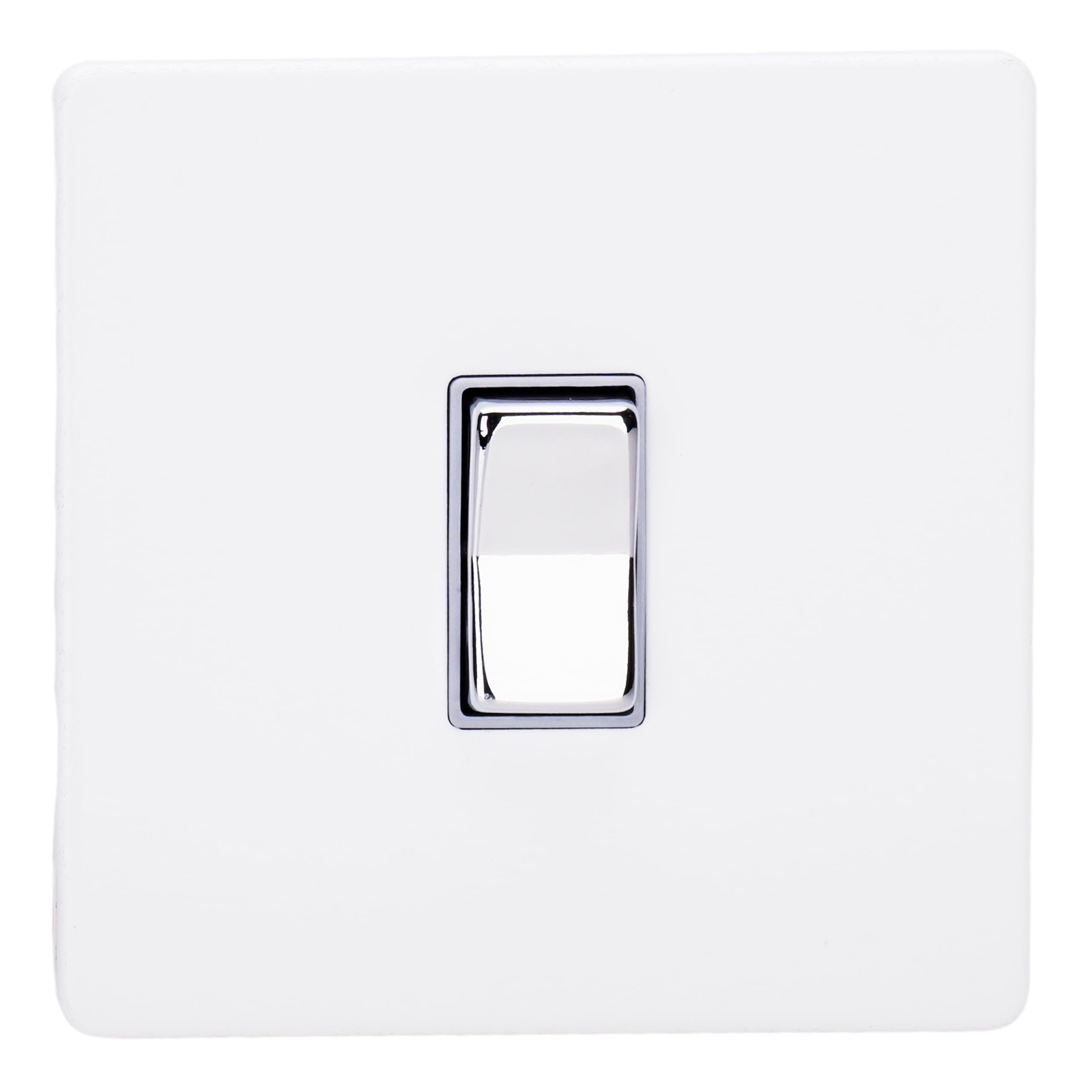 Varilight Single Centre-Off Retractive Switch - Screwless Primed With Polished Chrome, XDYKR1S.PD