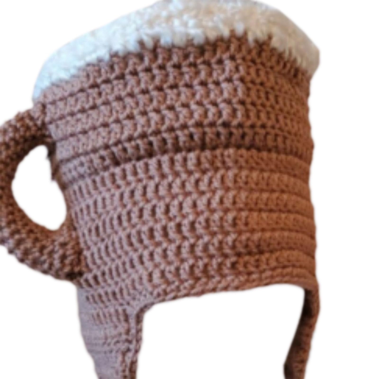 Strickmütze, Halloween, Foto-Requisiten, süßes Bierkostüm, lustiges Cosplay, coole gestrickte Glaswaren, Dekorationen, gehäkelte Mütze