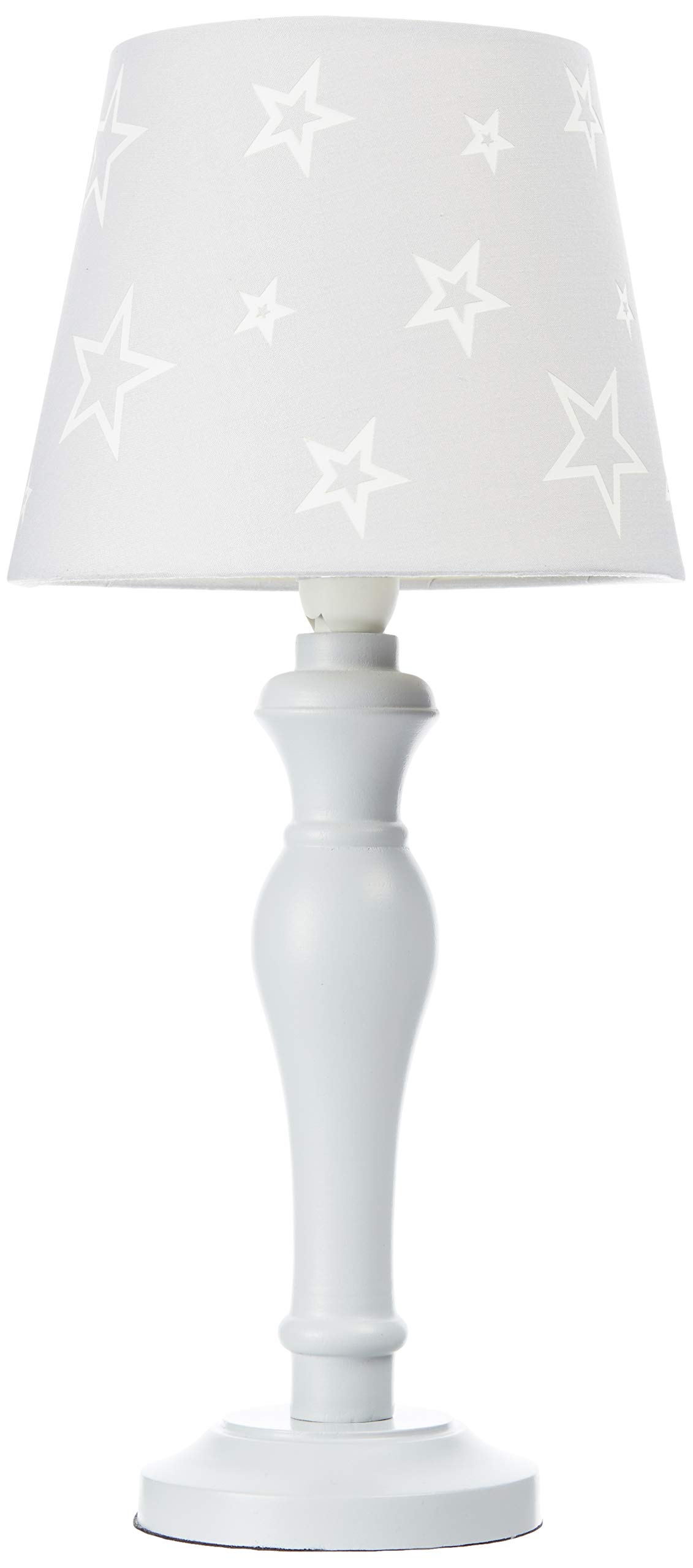 Aratextil Sofia Wood Table Lamp, Polyester/Cotton, Grey, 17.2x32 cm