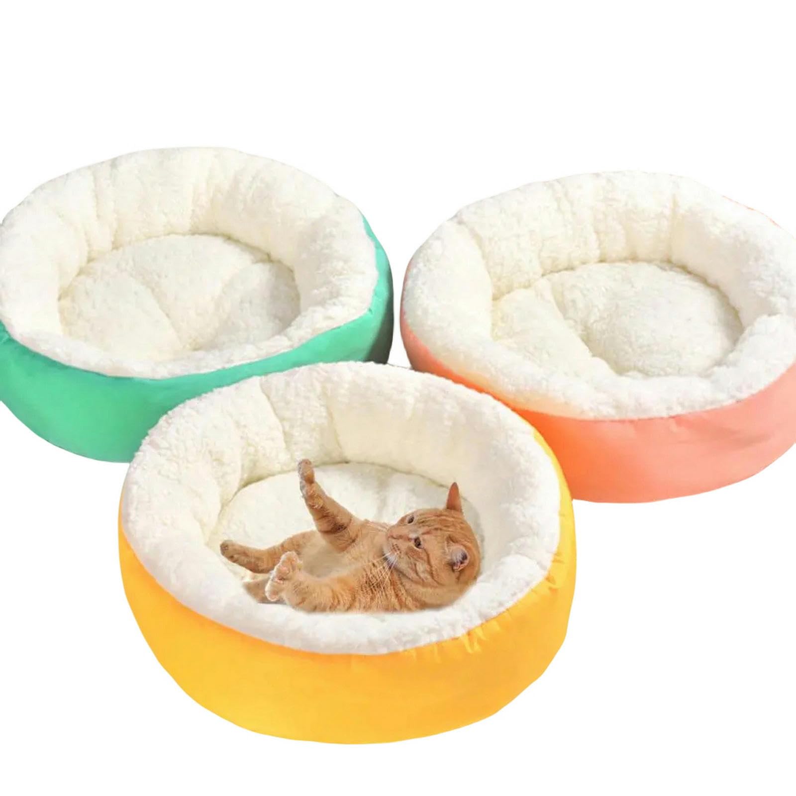 MdybF Letto per Cani Peluche Rotondo Cat House Caldo Confortevole Cat Bed Medium Piccolo Kennel Dog Divano Bed Pet Calming Dog Forniture da Letto Accessori