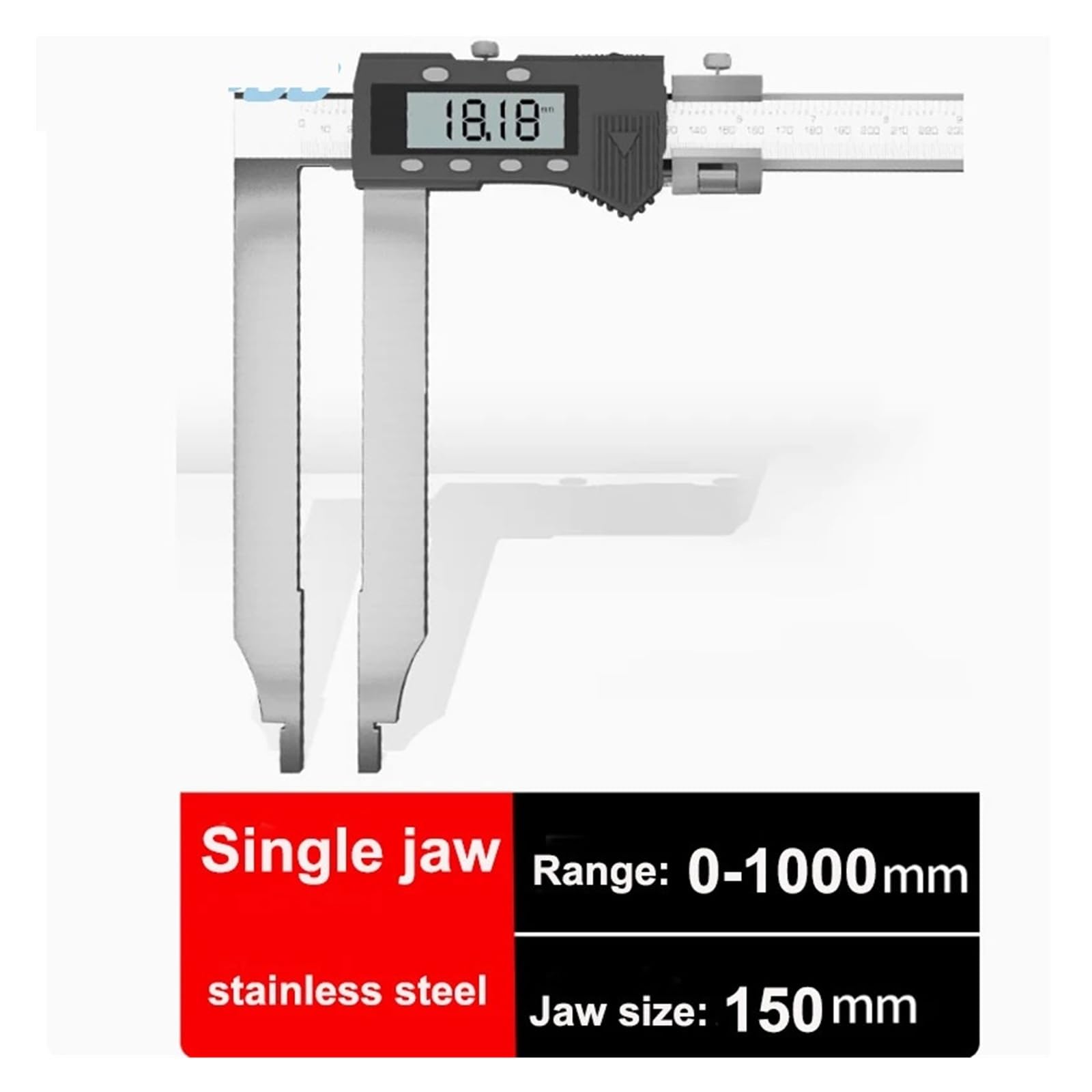 Digital Vernier Messwerkzeuge Erweiterte Backen-Digital-Sättel 200/300/500/600/1000/1500/2000MM(1000x500Einzelbacke)