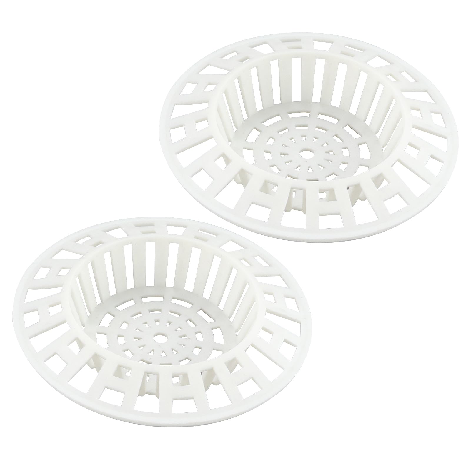 2 Pcs Plastic Sink Strainer, White Drain Hair Catcher Hair Plug Hole Plastic Lightweight Sink Filter Hair Trap Catch Waste Filter Plug Drain Filter 742346418810