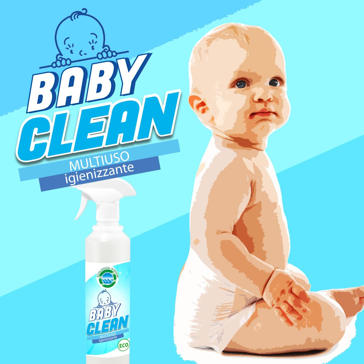 Igienizzante Superfici alla Spina 10Kg Bag in Box - ecological system -Baby Clean
