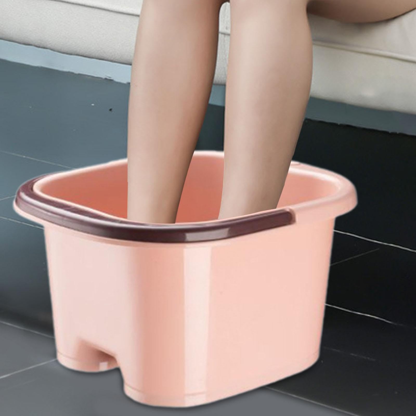 de Pies Balde Portátil para de Pies Spa Masajeador Pedicura Antideslizante para Relajación Apta para Adultos Y Niños en La Casa Baño Y, Rosa