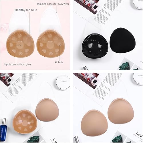 Miniatura 2 de ICEGIA Cubiertas para pezones de silicona para mujeres, cubiertas adhesivas para pezones, cubiertas reutilizables para pezones, gel adhesivo color