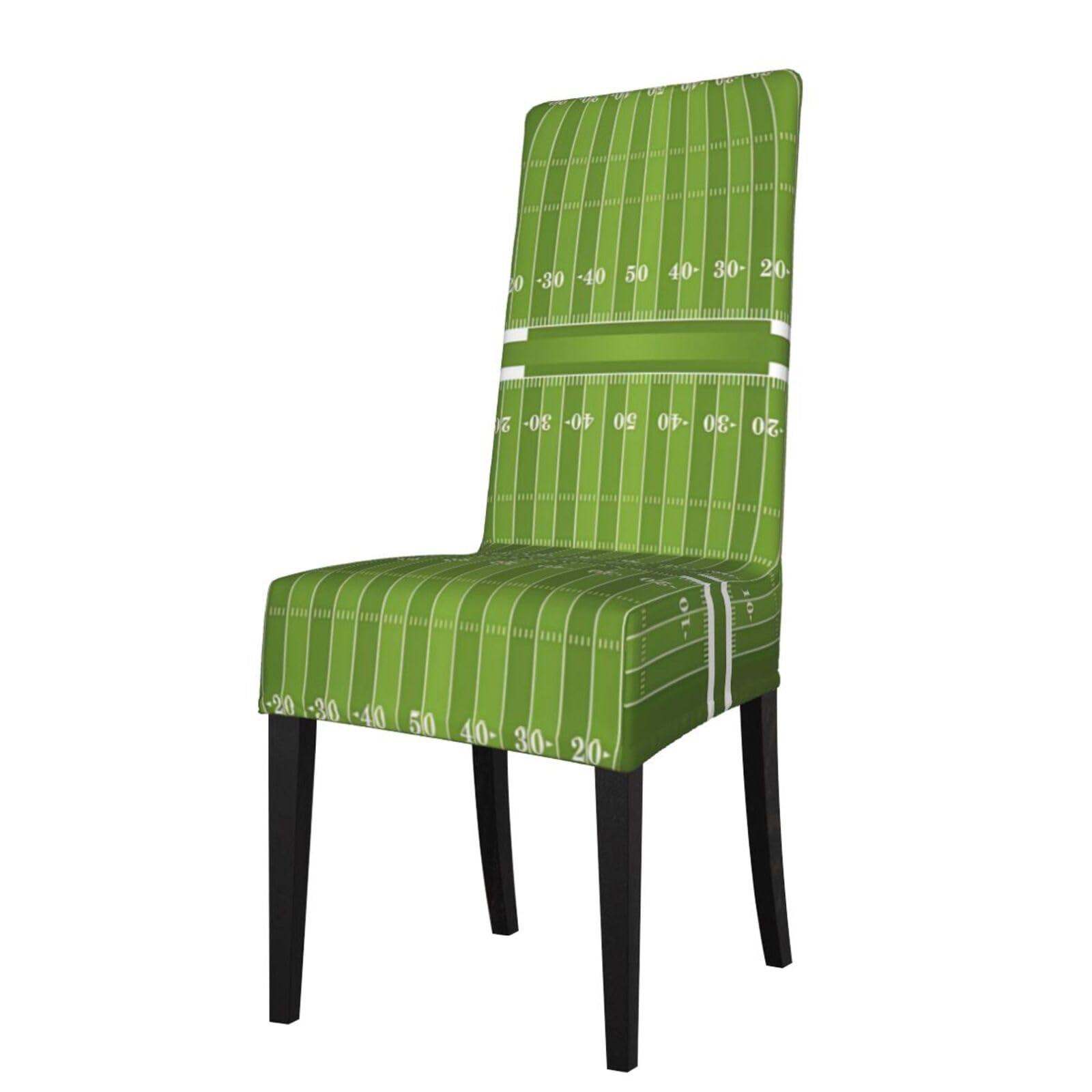 YYHWHJDE Sports Field in Green Prints Protection Cover for Dining Chair – Stretchable Slipcovers for a Refreshing Dining Room Makeover