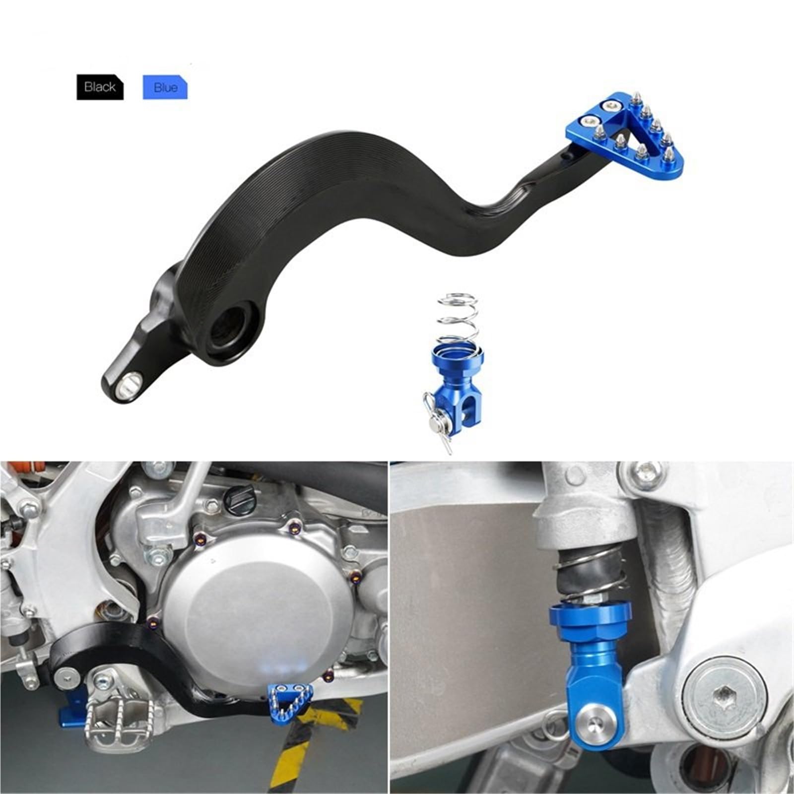 Zestaw linki sprzęgła motocykl Pasuje do Yamaha YZ125 YZ250 2009-2024 YZ125X YZ250X 2020-2023 regulowana kuta dźwignia pedału hamulca i sprężyna powrotna tylnego hamulca(4)
