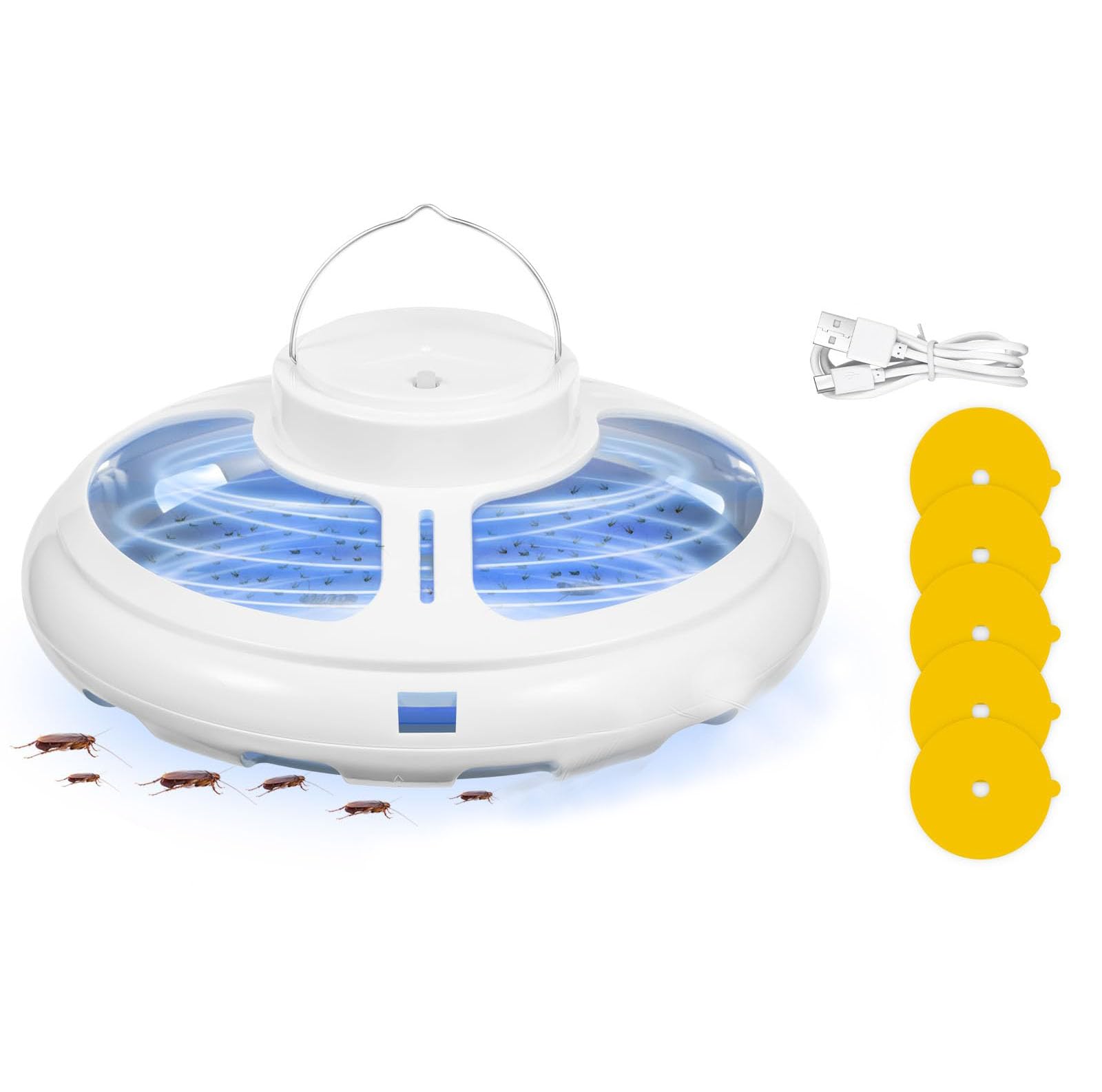 Sponsored Ad – Flea Traps for Inside Your Home, Flea Trap with 10 Flying Insect Trap Sticky Refill Discs & 2 LED Light Modes, Harmless & Friendly to Pets & Kids Pest Trapper for Fleas, Flies, Mosquitoes (1 Pack)
