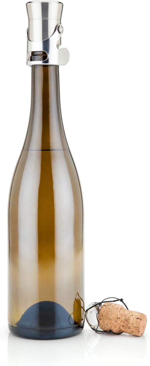 New Product Viski Stainless Steel Heavyweight Champagne Stoppers, Metallic 1.75x2.5x1.75 Up To 40% OFF Viski Stainless Steel Heavyweight Champagne Stoppers, Metallic 1.75x2.5x1.75