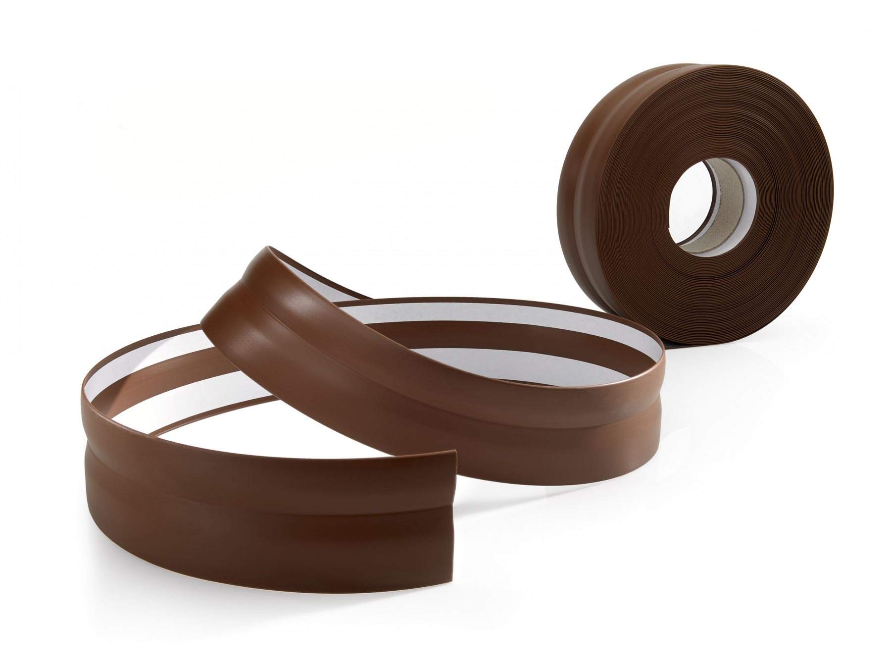 Proper Tools Flexible coved PVC skirting Board Strip Floor wall Joint - 5m - Dark Brown