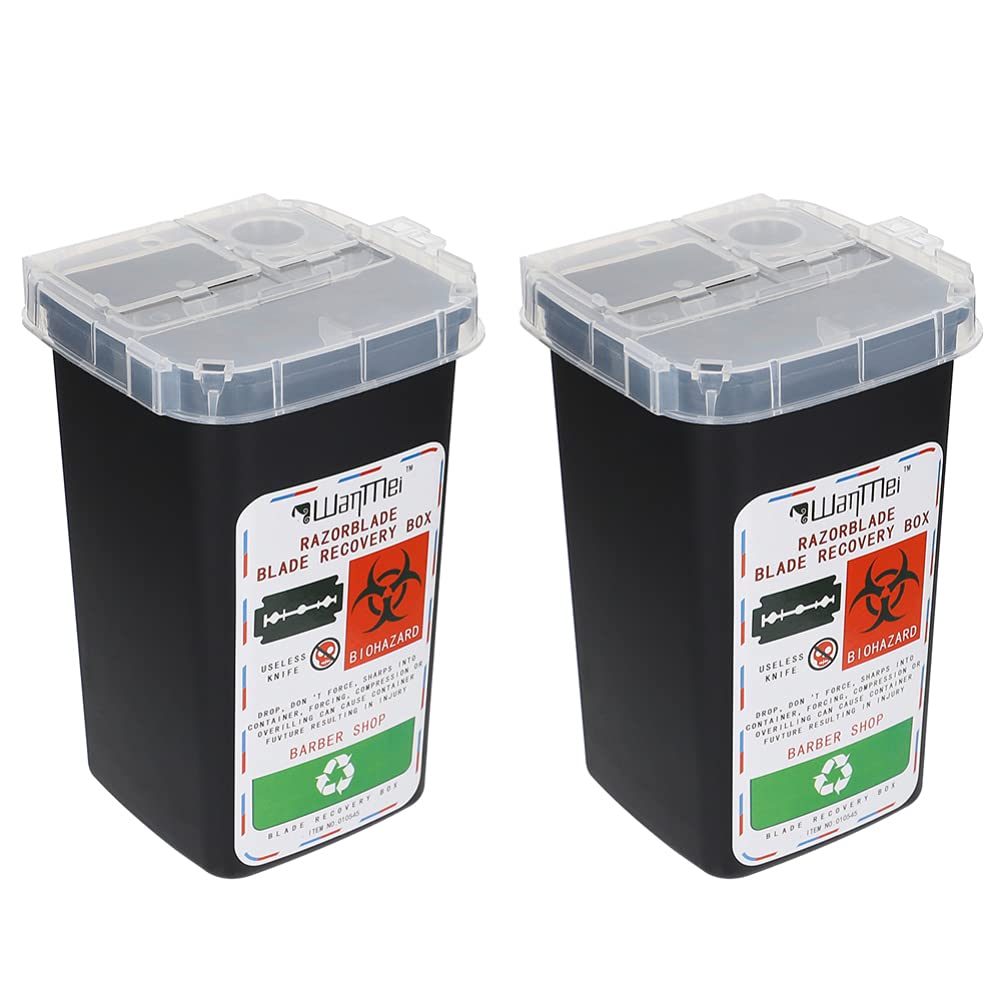 Beaupretty 2pcs Shaving Dispenser Disposal Case Safe Storage Bank Dispenser Case for Shalon Barber Shop Safety Razor Blades