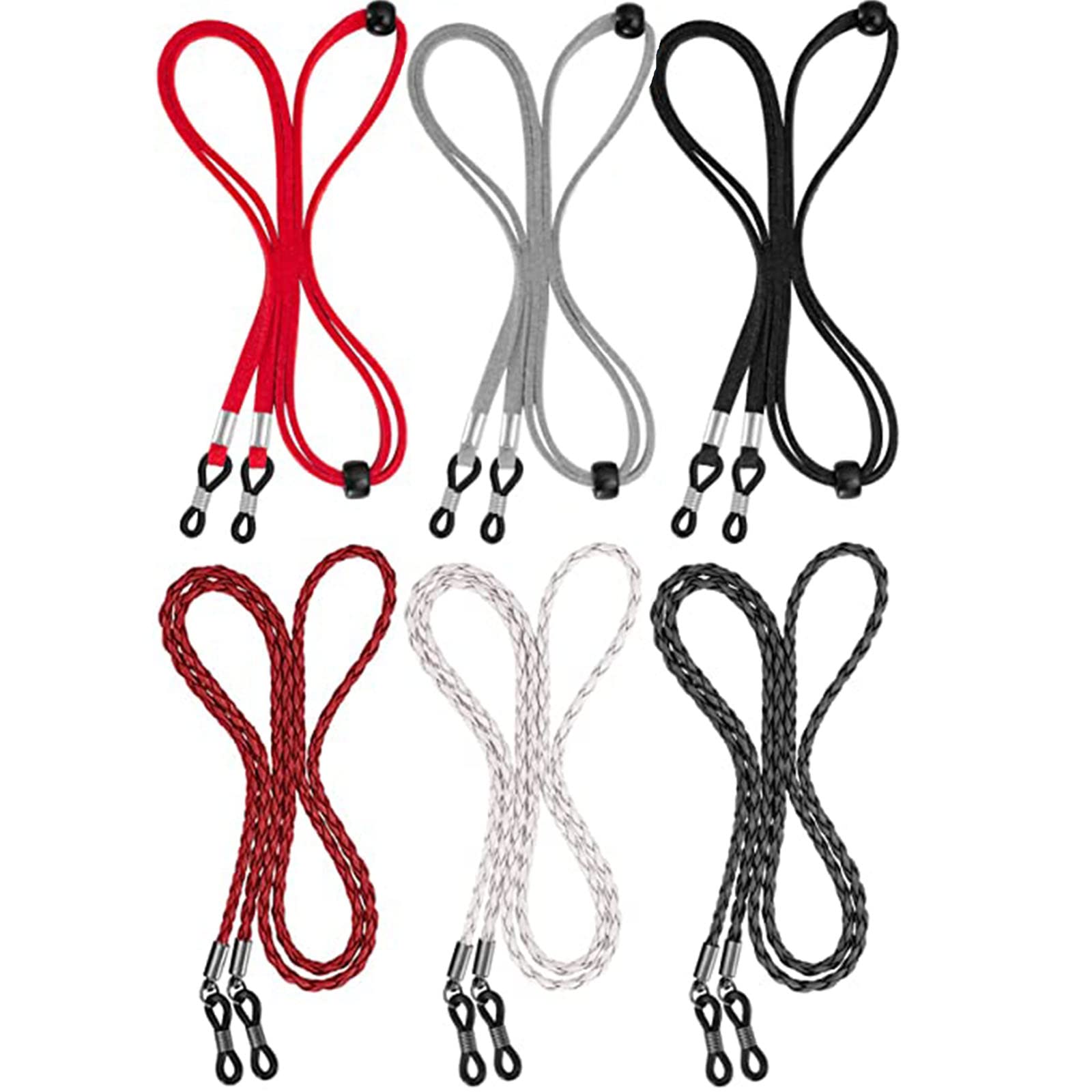Pcs Leather Eyeglass Straps Adjustable Eyelass Chain Multi-Color Eyewear Retainer Non-Slip Eyewear Straps Suitable for Men Women and Children, 6 Years