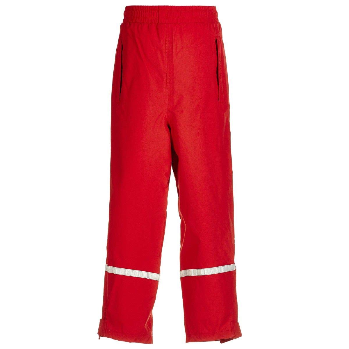 BMS - Pantalones de Lluvia Transpirables Impermeables para niños Rojo 9 años