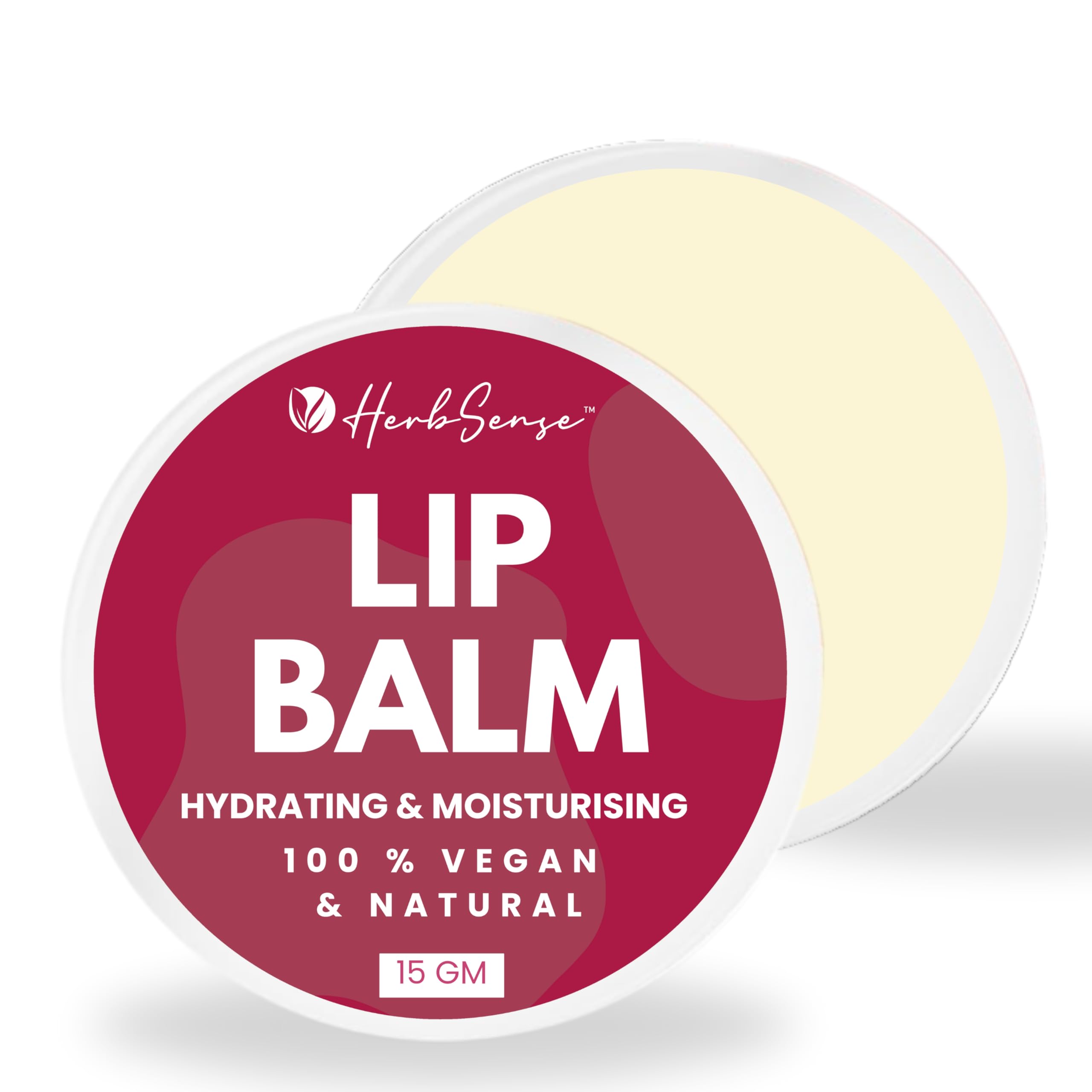 HerbSense Natural Lip Balm, Vegan, Hydrating & Moisturising, with Raspberry Oil, Coconut Oil, Almond Oil, Shea Butter, No Preservatives or Chemicals, 15gm-image-28
