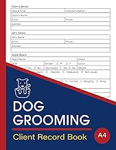 Dog Grooming Client Record Book: Track Customer Contacts, Pet Information, and Service Requests