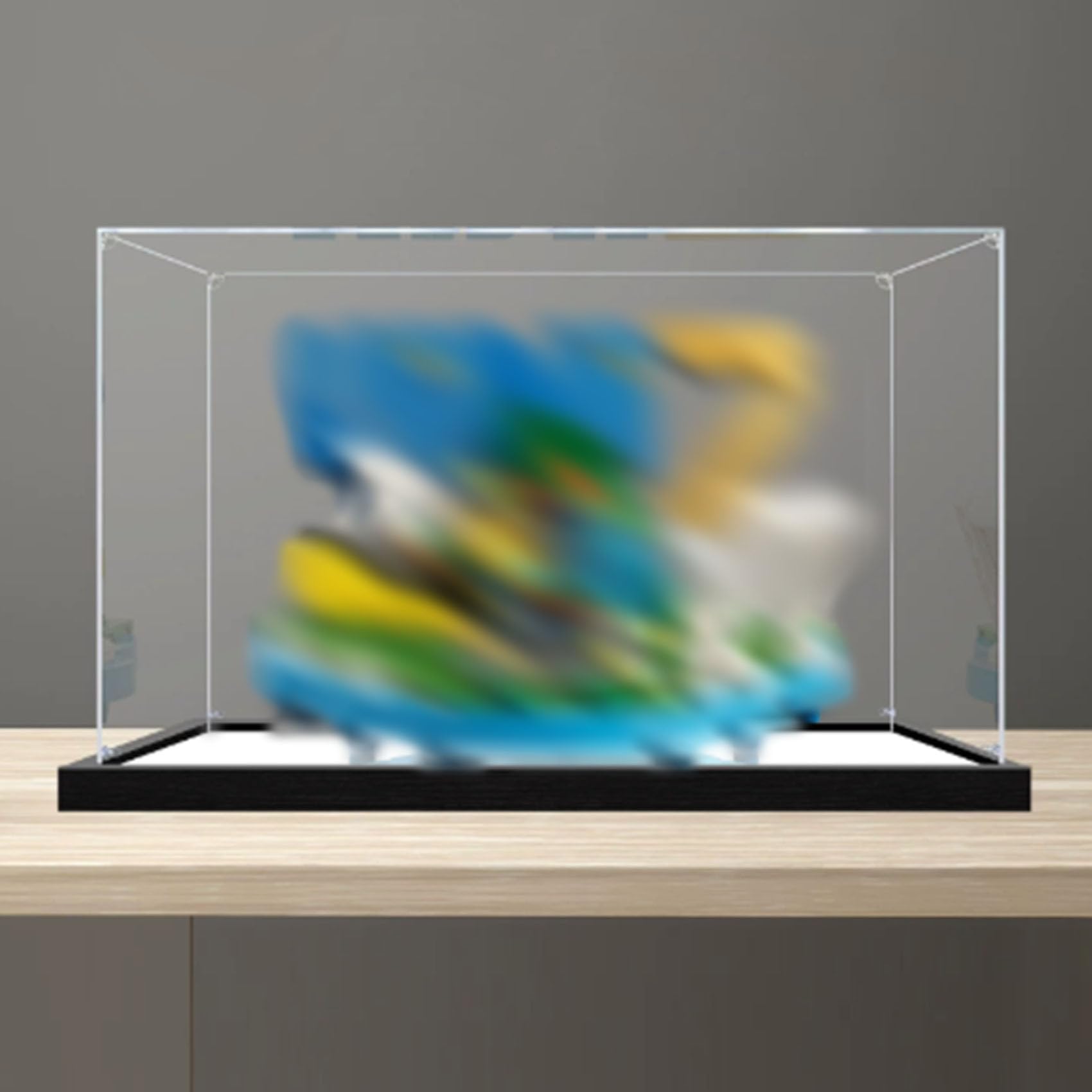 Acrylic Display Case for Le-go 43027 Soccer Goal Model, Dustproof Display Box (display box only) (StyleC 2mm)