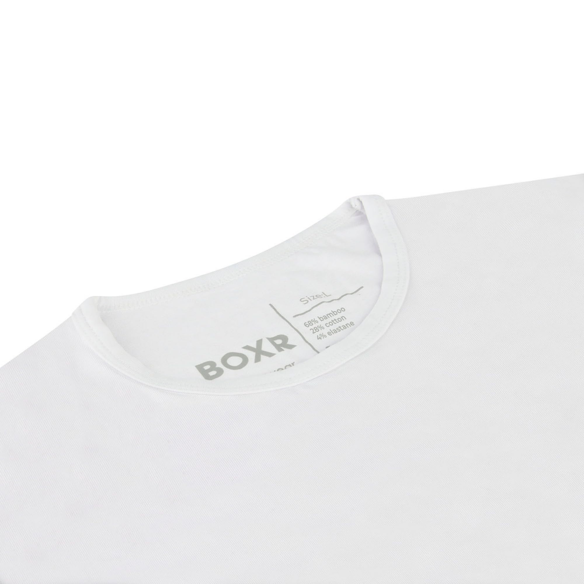 BOXR Underwear - Koszulka bambusowa z okrągłym dekoltem - Zestaw 2 sztuk - Biały i Czarny - S-3XL - Wygodny - Oddychający - Lekki - Krótki rękaw - Wysokiej jakości bielizna