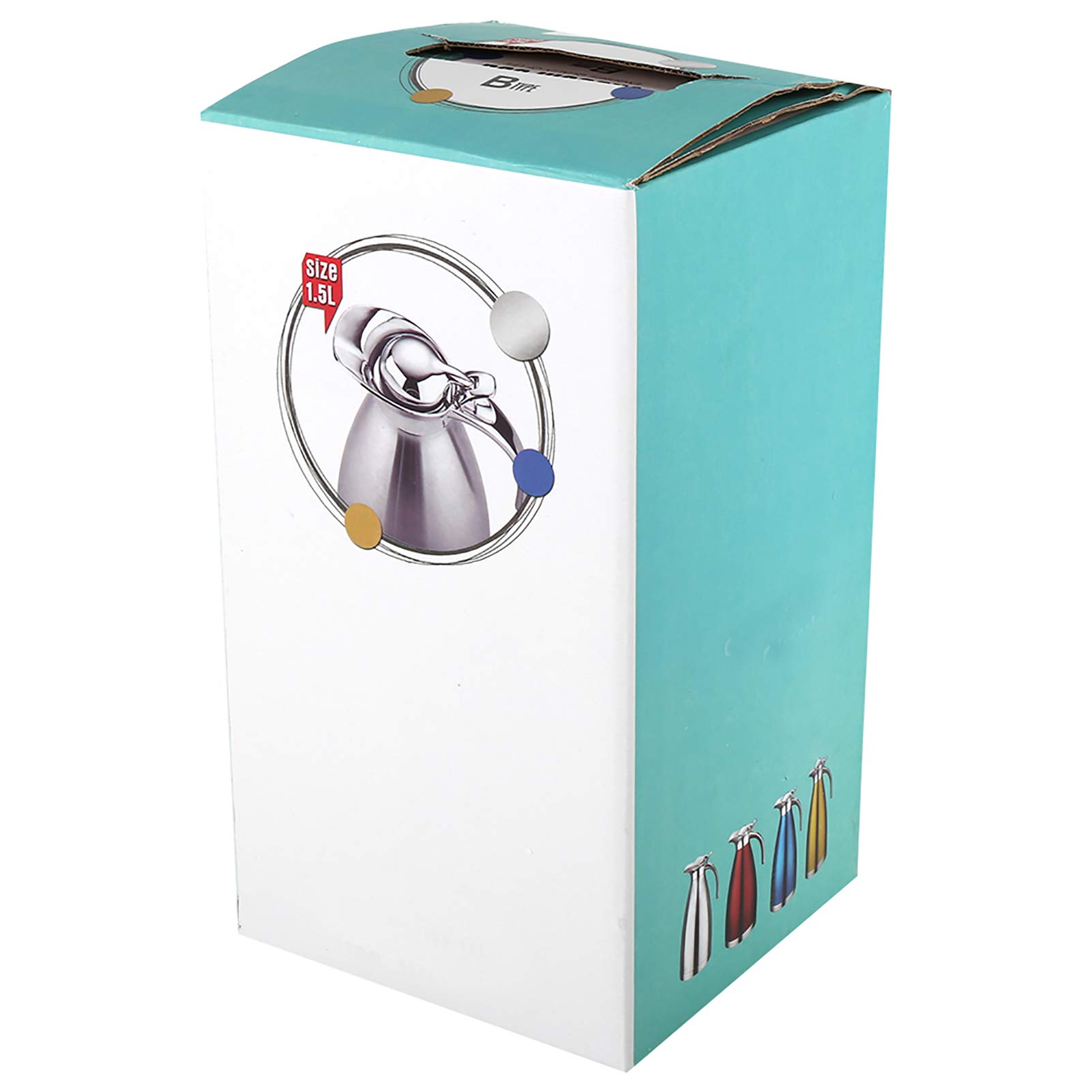 Tyenaza Thermos, Pot Pichet isotherme café théière double paroi thermos isolé sous vide bouteille d'eau chaude en acier inoxydable(#2L-Argent)
