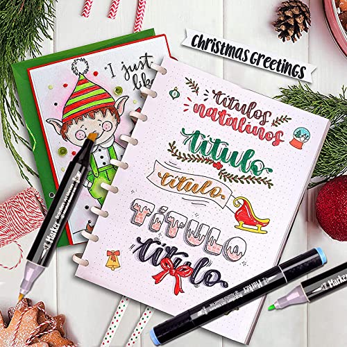 Bajotien 60 Colors Alcohol Markers Set, Dual Tip Art Markers Permanent Alcohol Based Markers For Adult Coloring Books,Fine & Chisel Tip Markers For Kids Drawing Sketching Illustration Card Making… #TOP7