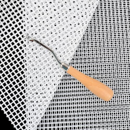 Kit de gancho de pestillo con malla de poliéster resistente para tejer alfombras en casa 7