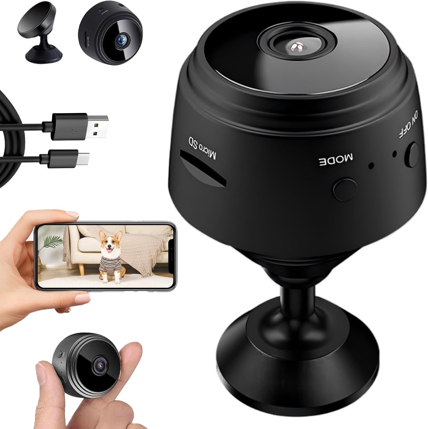Luteti WiFi Mini Camera,Sport Camera Home Security Camer, Night Vision Wireless Surveillance Camera, Remote Monitor Phone App-image-23