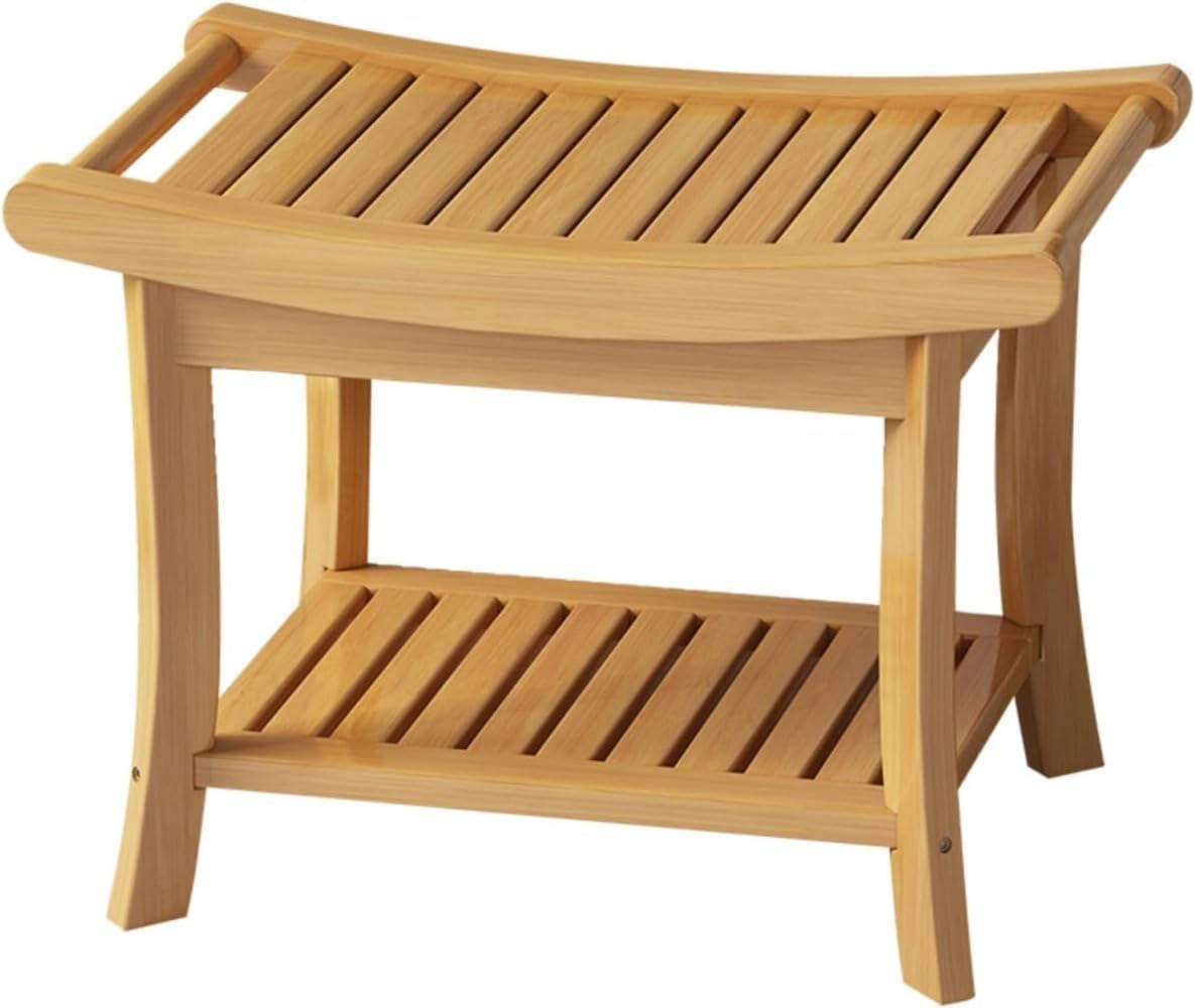 竹製 シャワーチェア バスチェア バススツール お風呂椅子 滑り止め 防水 多機能 踏み台 靴交換スツール 高齢者用 入浴補助 バス