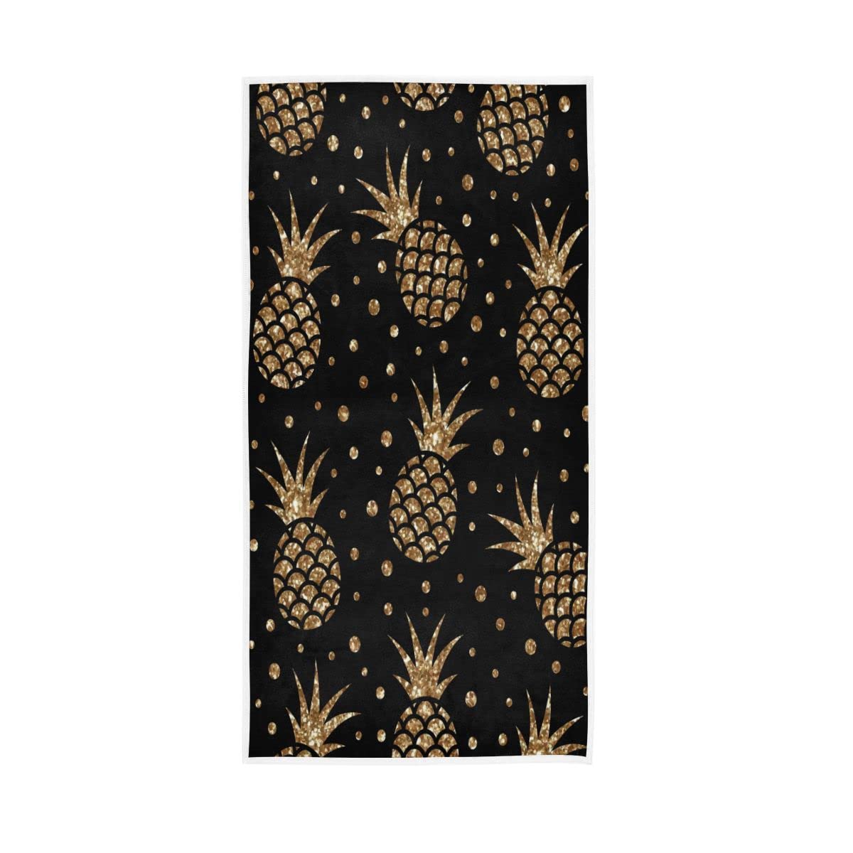 LSRCPD Gold Pines Black Soft Large Hand Towels Bath Towel for Bathroom Hotel Gym Spa 30"x15"