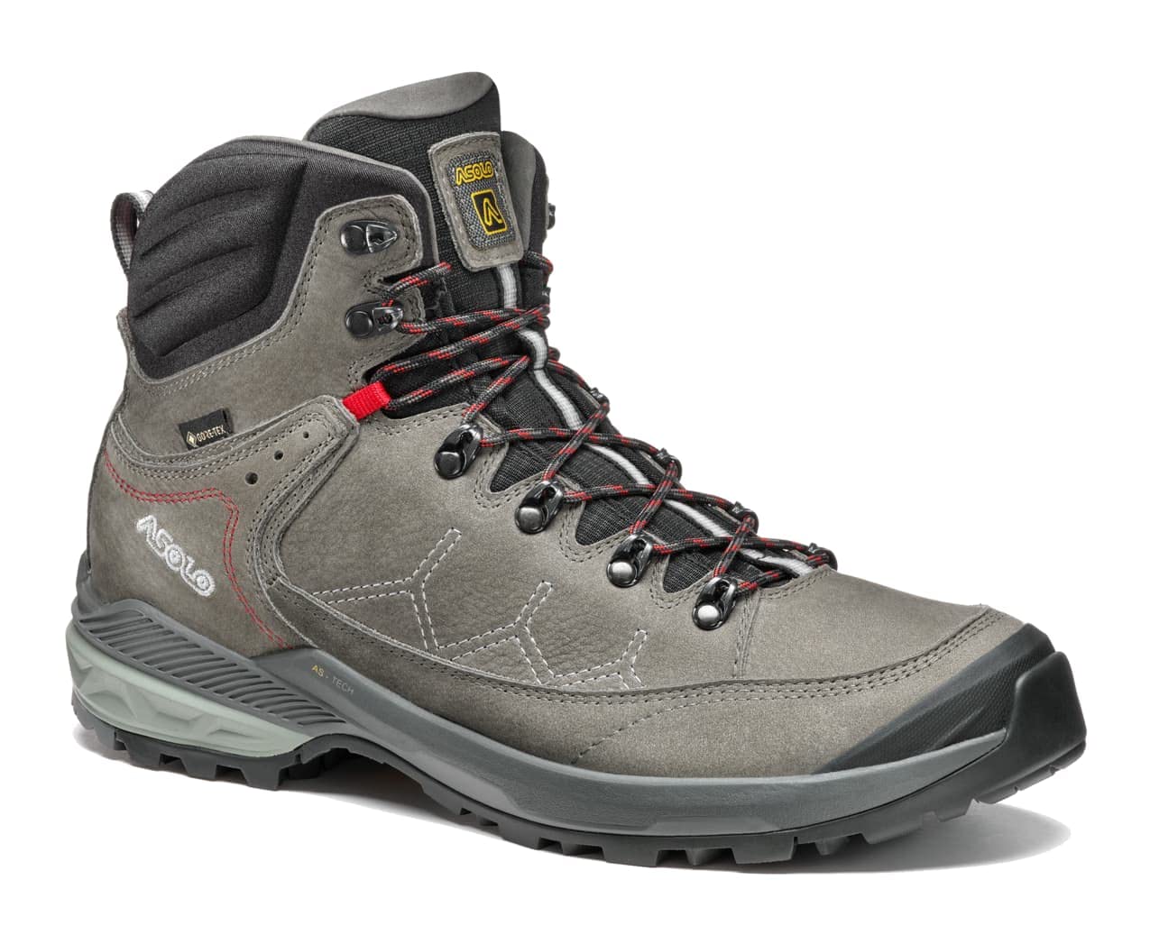 ASOLO Men's Falcon EVO Nubuck GV Boots Graphite/Red 10.5
