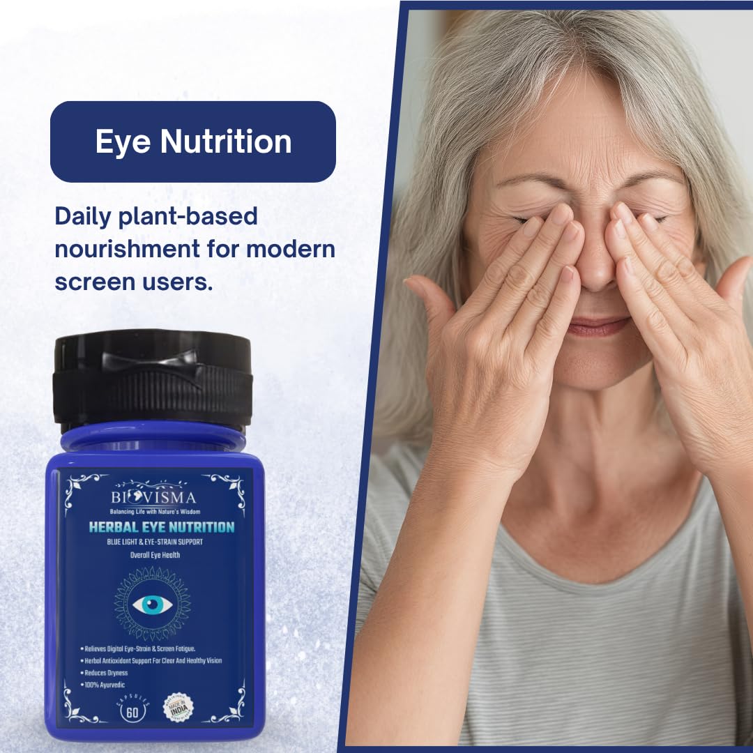 Herbal Eye Nutrition | Protects Eyes from Strain & Blue Light | Supports Clear Vision & Eye Health | Reduces Dryness & Irritation | 60 Capsules — Amazon image 7