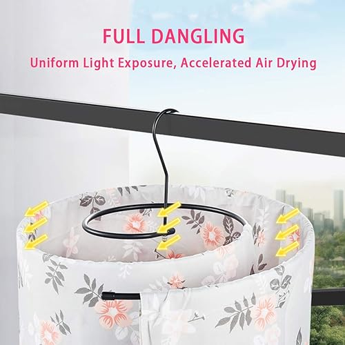 Miniatura 2 de Estante de secado de ropa de acero inoxidable, colgadores de ropa en espiral, estante de ahorro de espacio, estante de secado giratorio multifunción