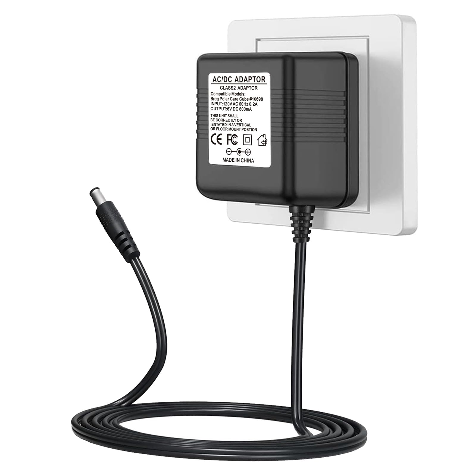 6V Power Cord for Breg Polar Care Cube #10698 Compatible with HON-Kwang D0660 HK HONKWANG D 0660 00660 Charger Power Adapter Class 2 Transformer(10FT)