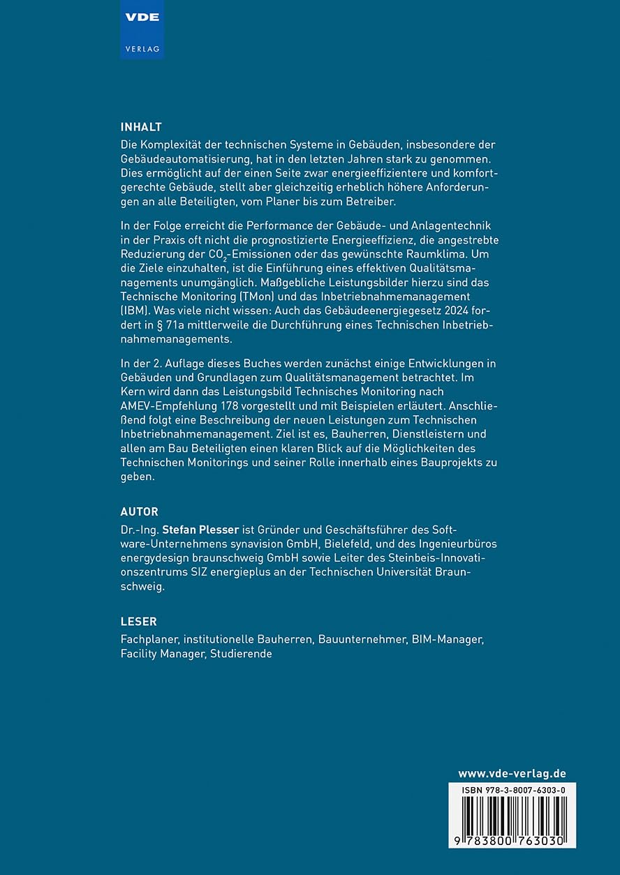 Technisches Monitoring und Inbetriebnahmemanagement: Qualitätsmanagement in der Gebäudetechnik
