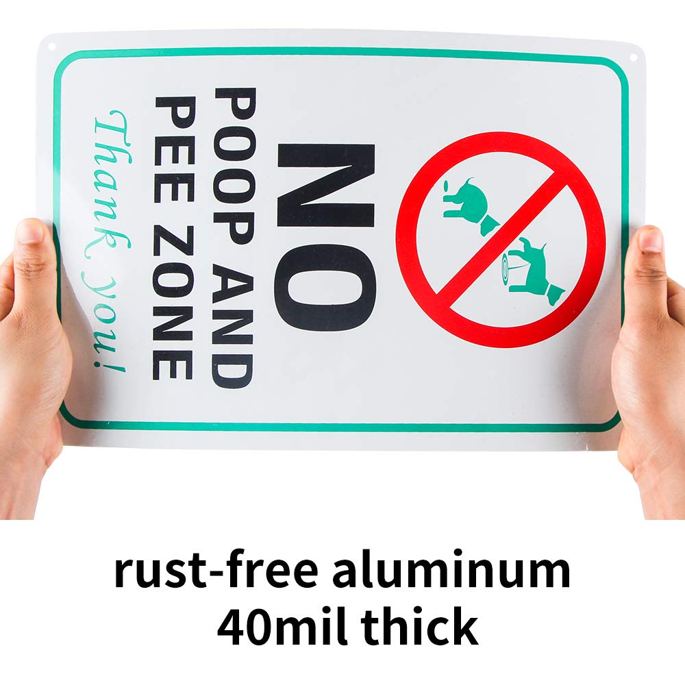 No Pet Waste Signs WaaHome No Dog Poop Signs - Pack Of 2 Double Sided Yard Signs With Stakes Dog Sign