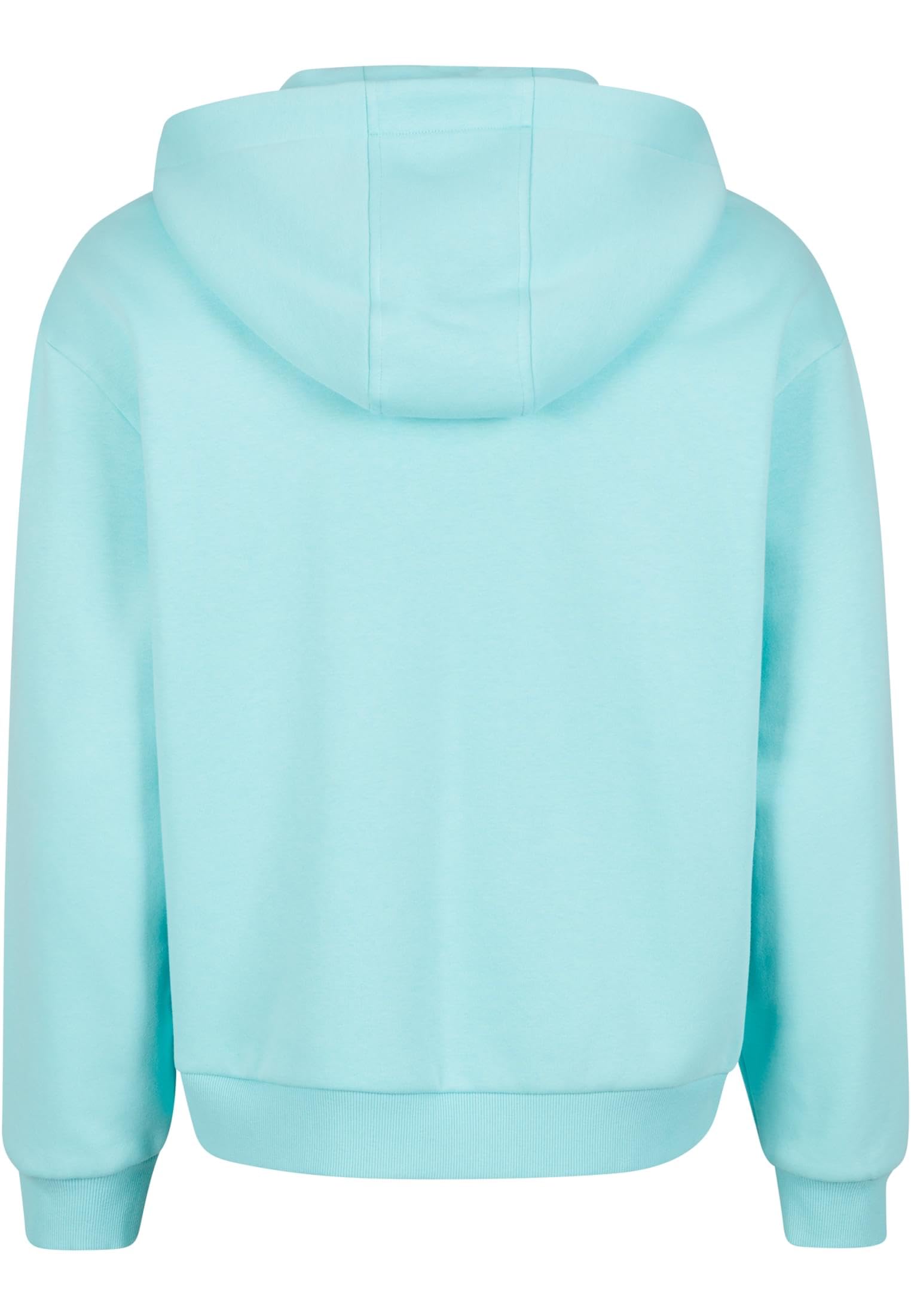Urban Classics Męska bluza z kapturem Fluffy Zip Hoody, puszysta bluza z kapturem z zamkiem błyskawicznym, bluza z kapturem dla mężczyzn, oversize fit, Berylblue, 3XL
