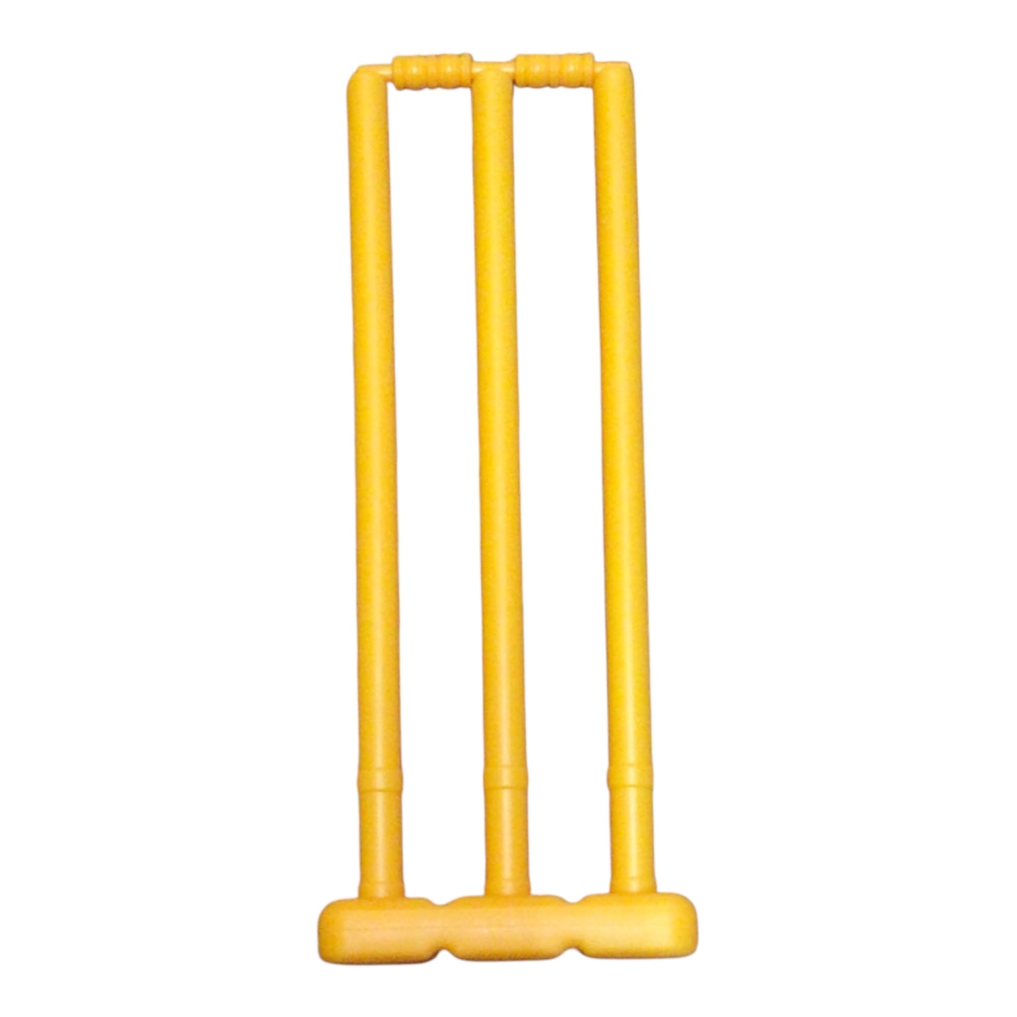 Plastic Stumps Set, Hard Plastic, 62cm Length, Yellow-image-10