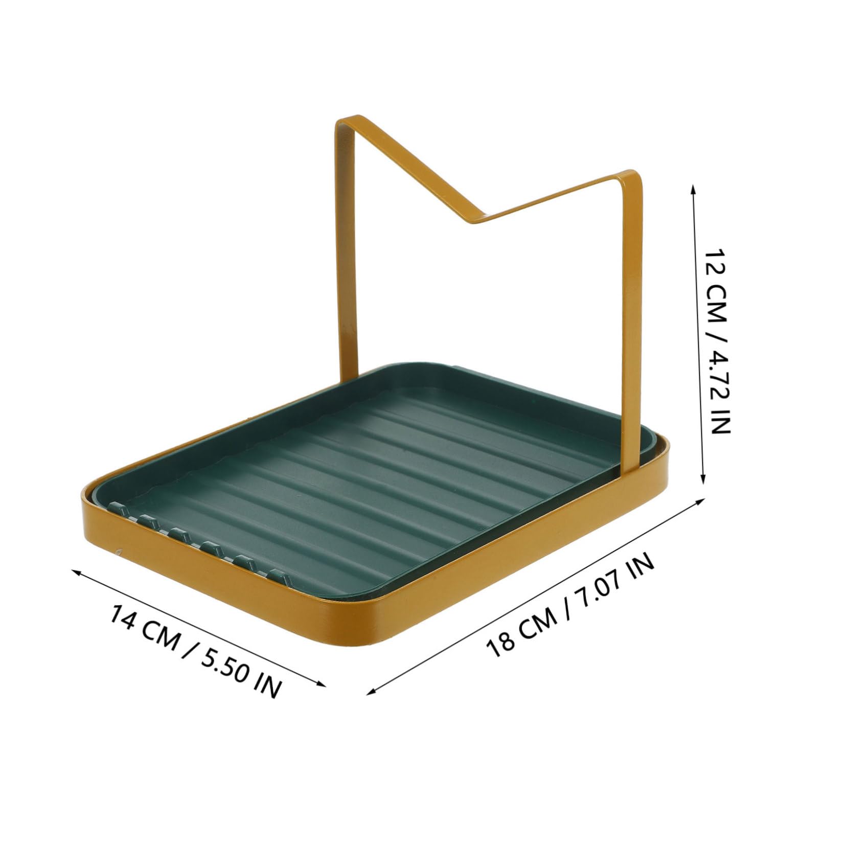 FUNOMOCYA Pot Lid Holder with Multifunctional Spoon Rest for Countertop Organization Keeps Utensils and Pan Covers Neat and Drip for Kitchens and