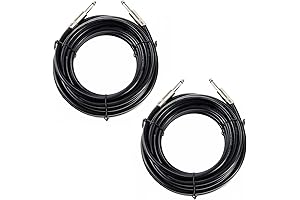2PCS Professional 1/4 Inch to 1/4 Inch Speaker Cables