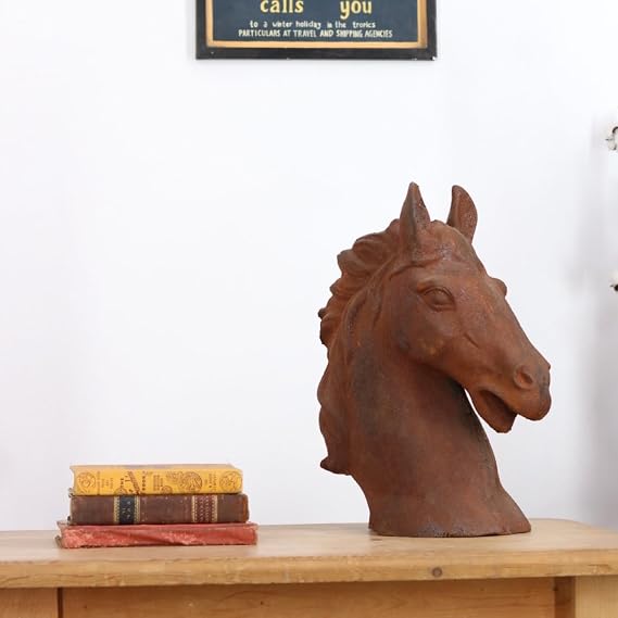 The King's Bay Medium Cast Iron Horse Head Bust