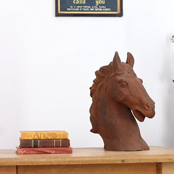 The King's Bay Medium Cast Iron Horse Head Bust