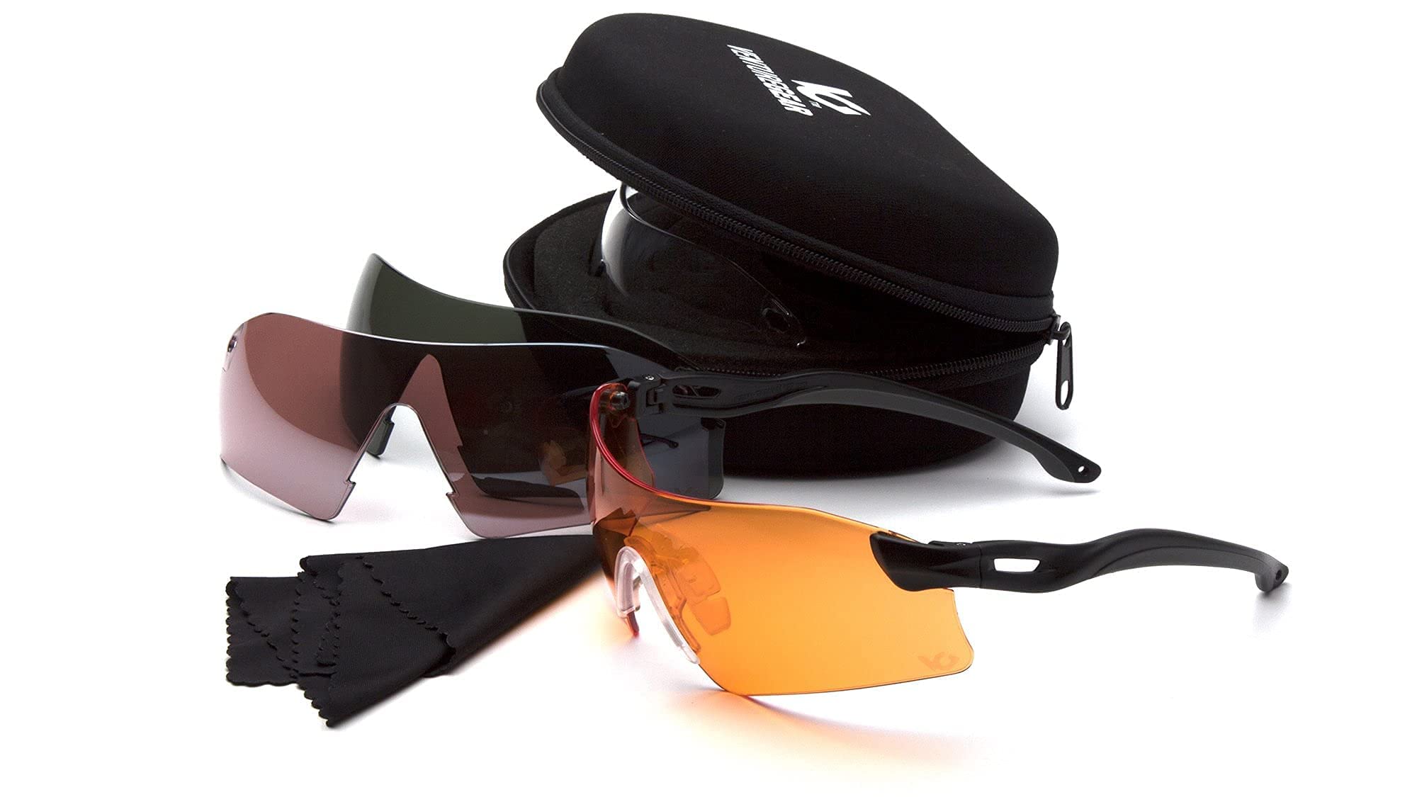 PYRAMEXVenture Gear Drop Zone Ballistic Safety Glasses Kit with 4 Interchangeable Lenses