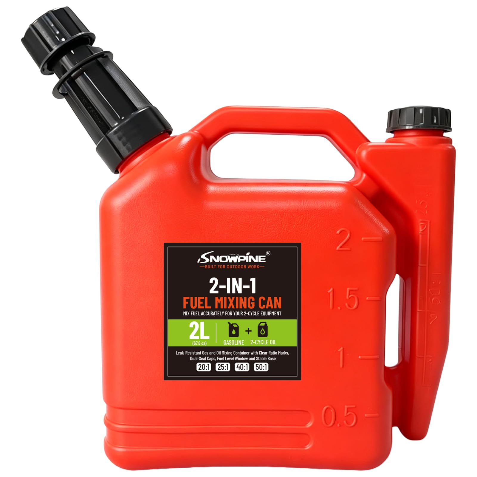 Snowpine 2L Upgraded 2 Stroke Fuel Mixing Can