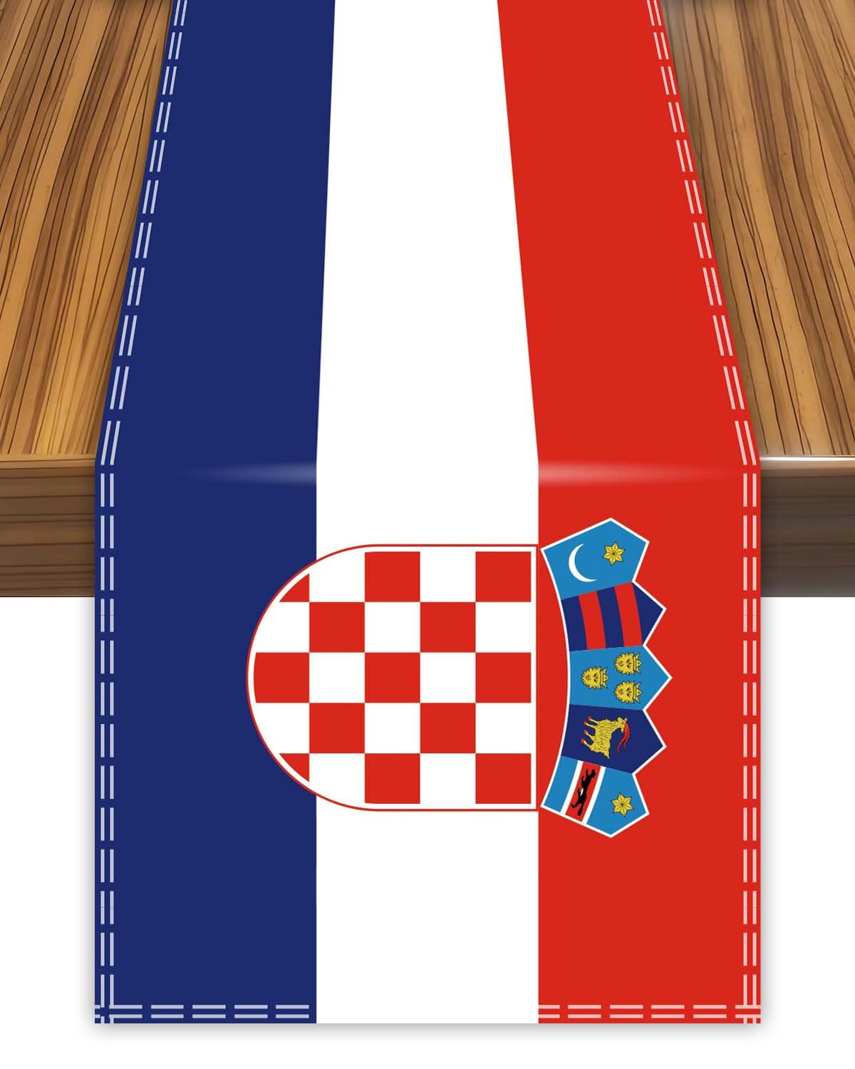 Croatia Table Runner,CroatsCroats Flag Tablecolth for Dining Home Decor