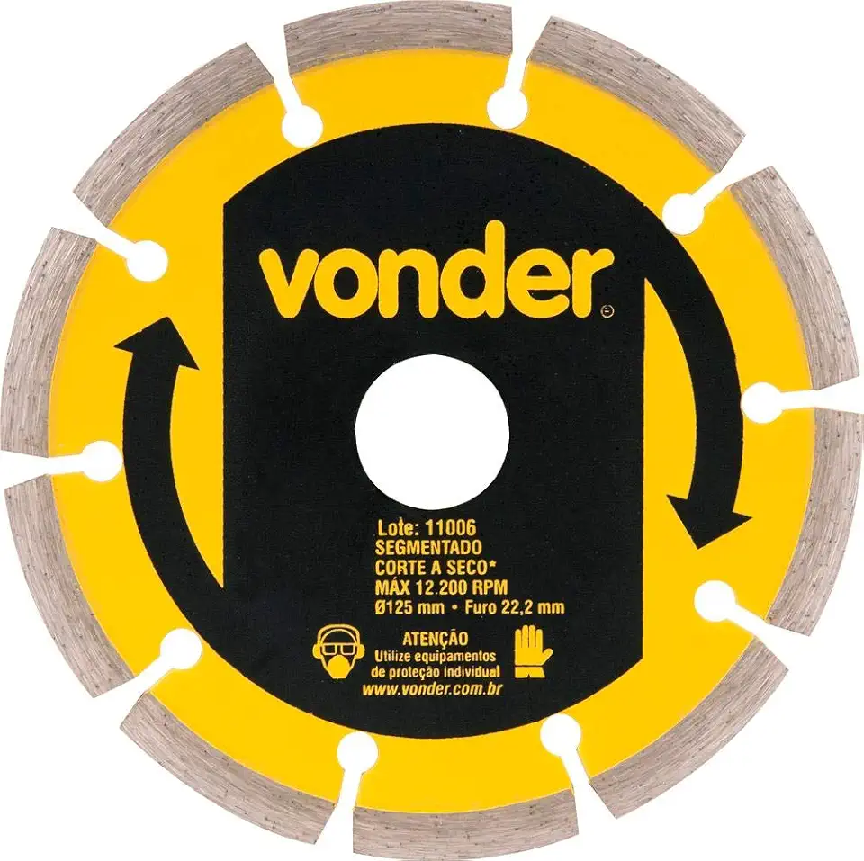 Vonder, Disco De Corte Diamantado, 125 Mm, Segmentado, V3.