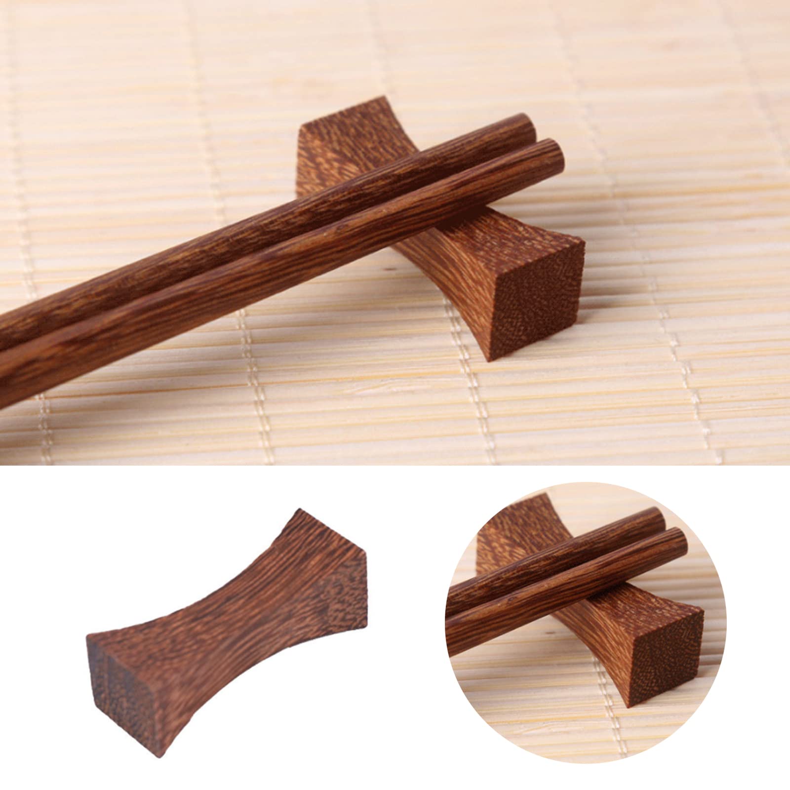 Vastsea, 10 Piezas Estantes para Palillos, Soporte para Palillos de Aleación, Soporte a Prueba de Caídas, para Mesa, Juego de Cubiertos, Accesorios de Comedor (Marrón), G159