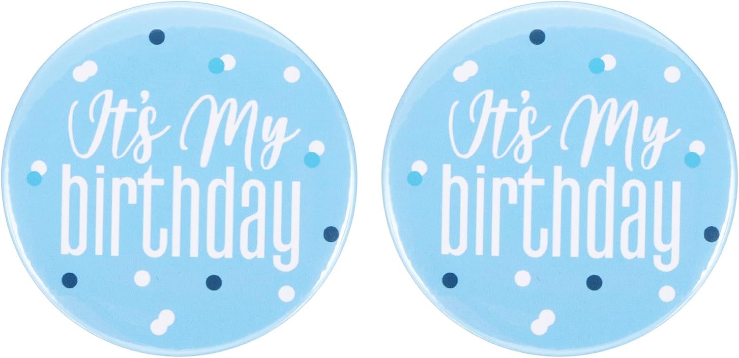 PATIKIL It's My Birthday Pin, Tinplate Cute Birthday Badge Pin for Birthday Party Decoration