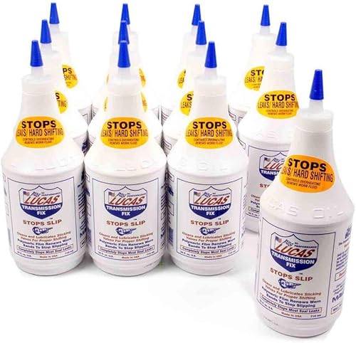 LUCAS 10009-12PK Transmission Fix Stop Leak - 24 onzas, (paquete de 12)
