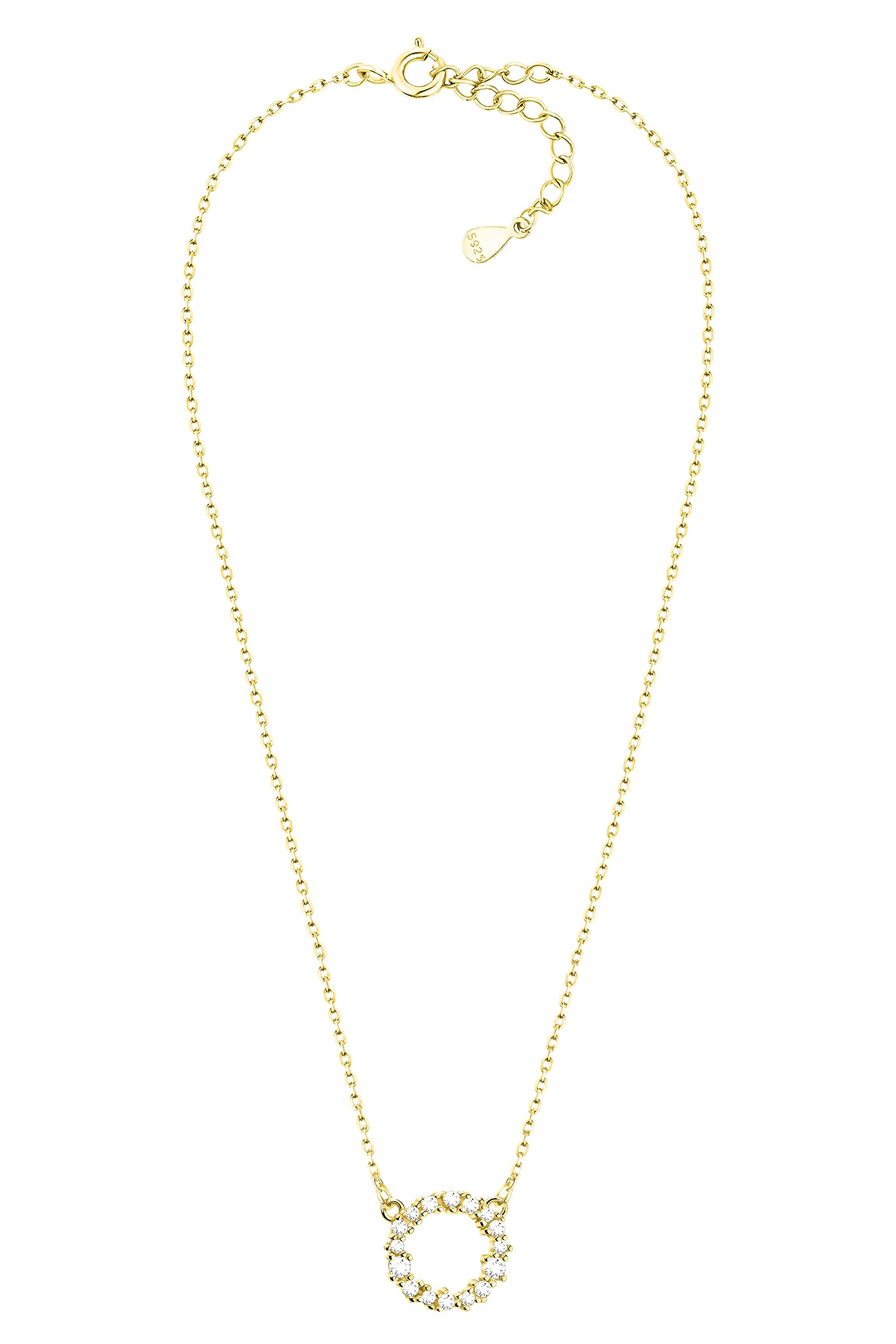 Sofia Milani - Collana da Donna in Argento 925 - con Pietra Zircone - Ciondolo a Cerchio