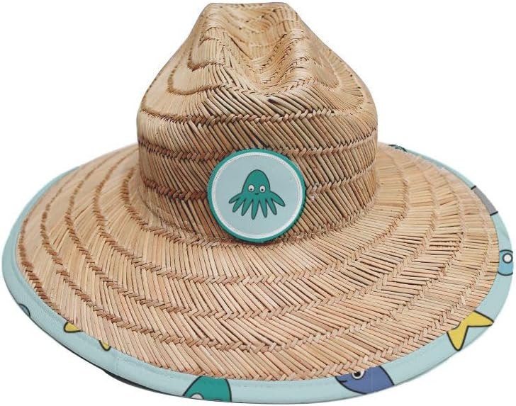 Kids Sun Hat (2-5 Years) – SPF 50+ Straw Hat with Removable Chin Strap, Adjustable Fit, Water-Resistant & Lightweight