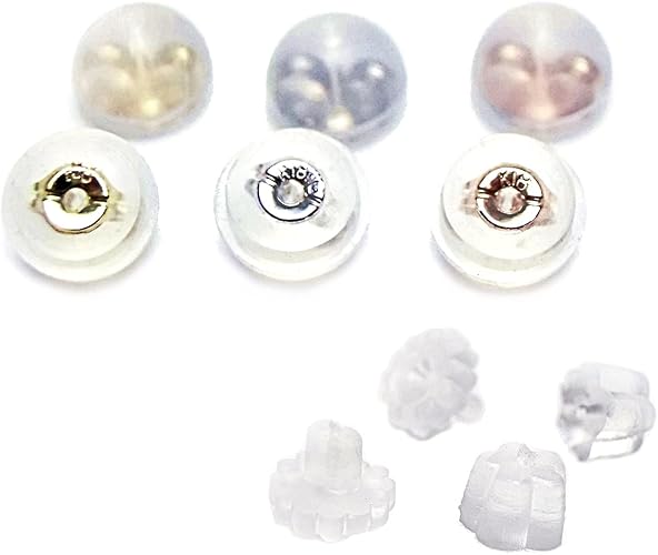 Amazon T Jms ピアス用 K18 18金 シリコンダブルロックキャッチ 3色セット 18金3色 3ペア シリコン2ペア ピアスキャッチ 通販